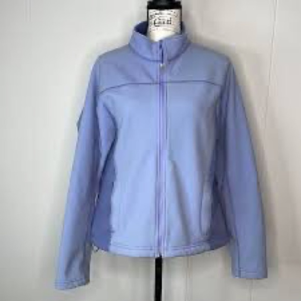 L.L. Bean Light Purple Full Zip Fleece Lined Weather Resistant Jacket Coat Fall - Picture 2 of 8